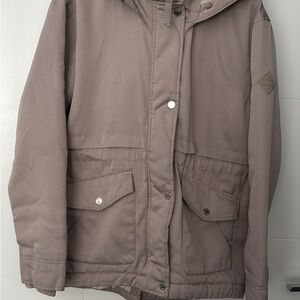 Hollister Men's Taupe Puffer Jacket